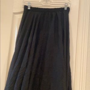 Black boho style full skirt XL